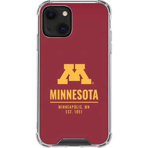 University of Minnesota Minneapolis MN Est 1851 iPhone 13 Mini Clear Case