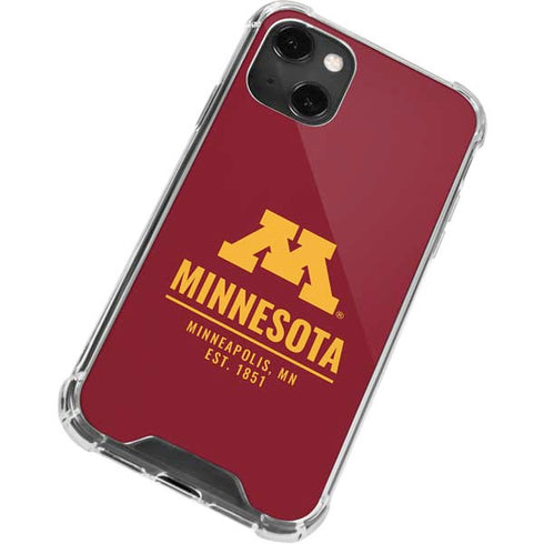 University of Minnesota Minneapolis MN Est 1851 iPhone 13 Mini Clear Case