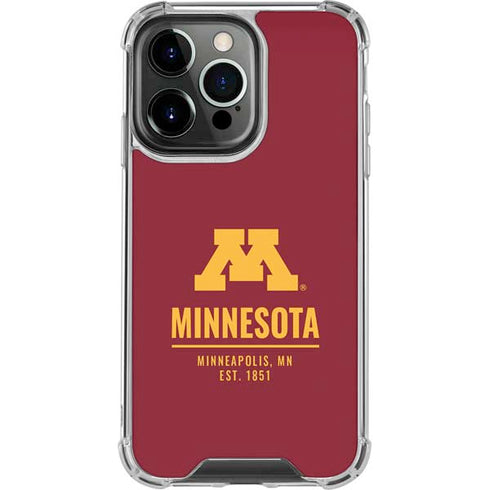 University of Minnesota Minneapolis MN Est 1851 iPhone 13 Pro Clear Case