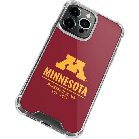 University of Minnesota Minneapolis MN Est 1851 iPhone 13 Pro Max Clear Case