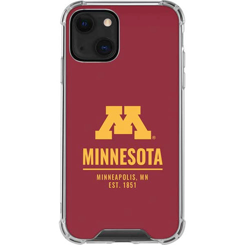 University of Minnesota Minneapolis MN Est 1851 iPhone 14 Clear Case