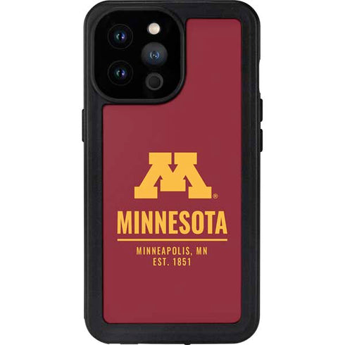 University of Minnesota Minneapolis MN Est 1851 iPhone 14 Pro Max Waterproof Case