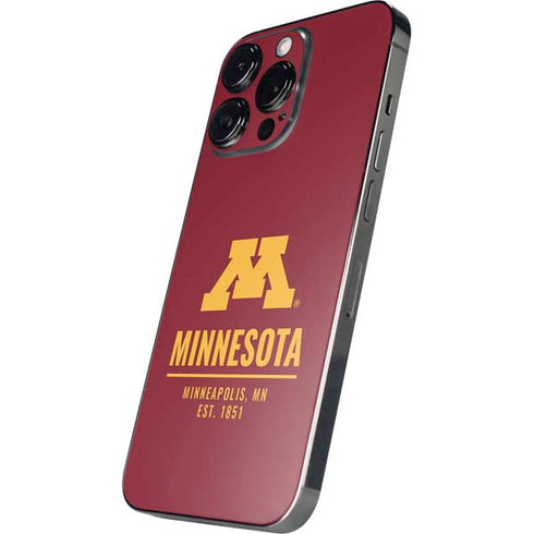 University of Minnesota Minneapolis MN Est 1851 iPhone 14 Pro Skin