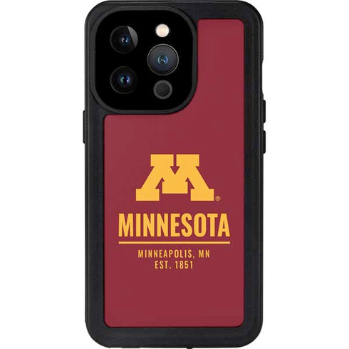 University of Minnesota Minneapolis MN Est 1851 iPhone 14 Pro Waterproof Case