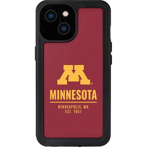 University of Minnesota Minneapolis MN Est 1851 iPhone 15 Waterproof Case