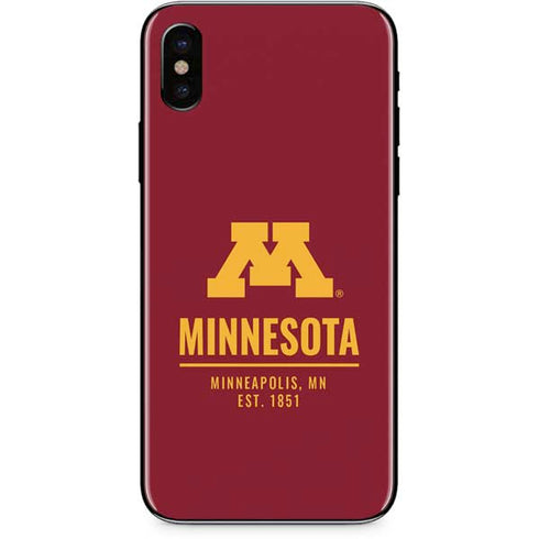 University of Minnesota Minneapolis MN Est 1851 iPhone X Skin