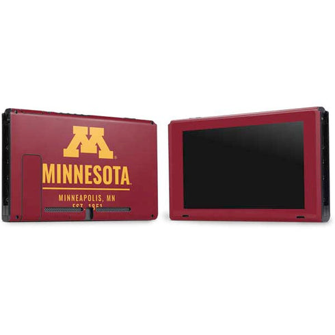 University of Minnesota Minneapolis MN Est 1851 Nintendo Switch Bundle Skin