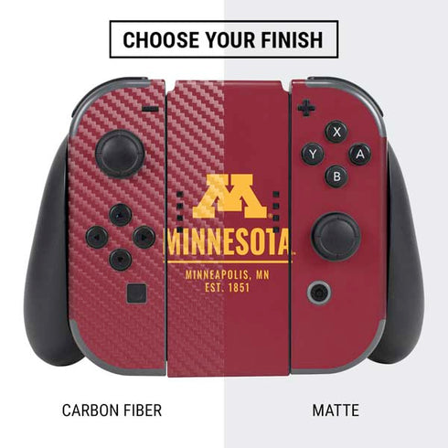 University of Minnesota Minneapolis MN Est 1851 Nintendo Switch Bundle Skin
