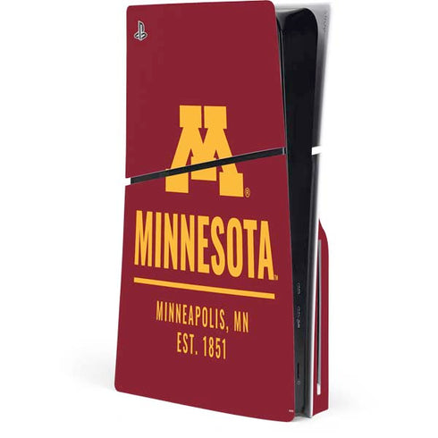 University of Minnesota Minneapolis MN Est 1851 PS5 Slim Disk Console Skin