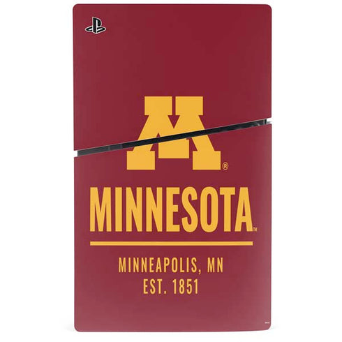 University of Minnesota Minneapolis MN Est 1851 PS5 Slim Disk Console Skin