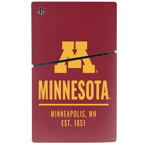 University of Minnesota Minneapolis MN Est 1851 PS5 Slim Digital Edition Bundle Skin
