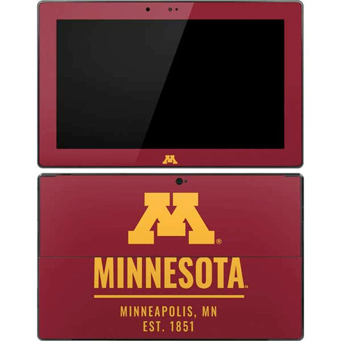 University of Minnesota Minneapolis MN Est 1851 Surface Pro Tablet Skin