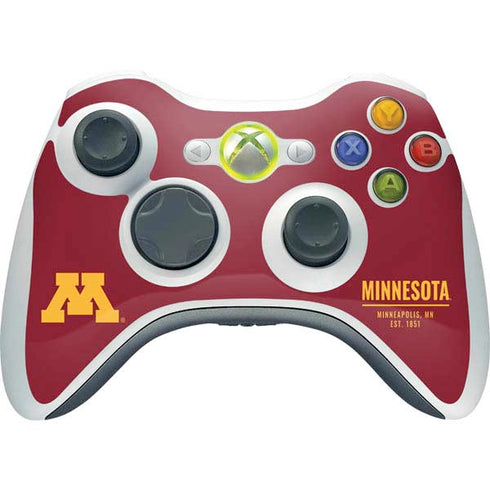 University of Minnesota Minneapolis MN Est 1851 Xbox 360 Wireless Controller Skin