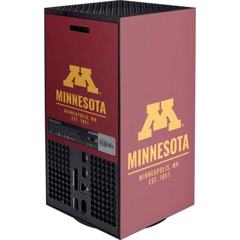 University of Minnesota Minneapolis MN Est 1851 Xbox Series X Console Skin