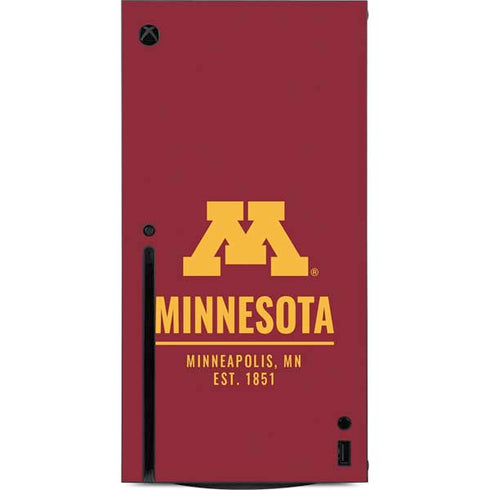 University of Minnesota Minneapolis MN Est 1851 Xbox Series X Console Skin