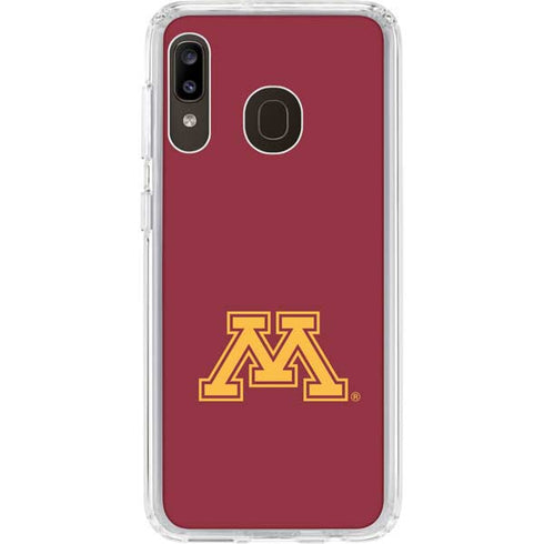 University of Minnesota M Logo Galaxy A20 Clear Case