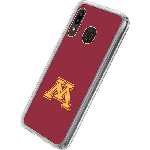University of Minnesota M Logo Galaxy A20 Clear Case
