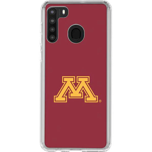 University of Minnesota M Logo Galaxy A21 Clear Case