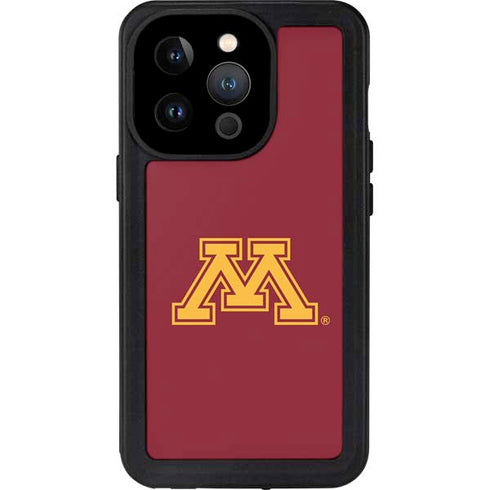 University of Minnesota M Logo iPhone 14 Pro Waterproof Case