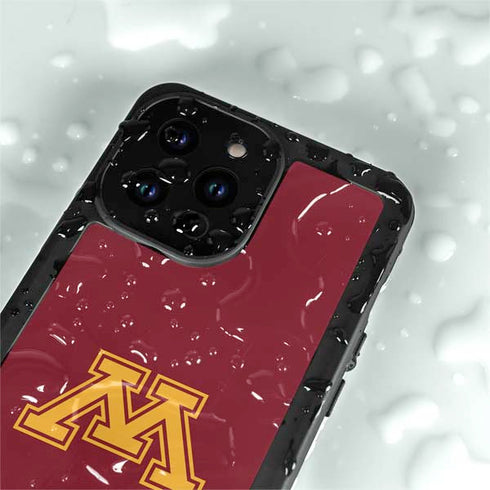University of Minnesota M Logo iPhone 14 Pro Waterproof Case