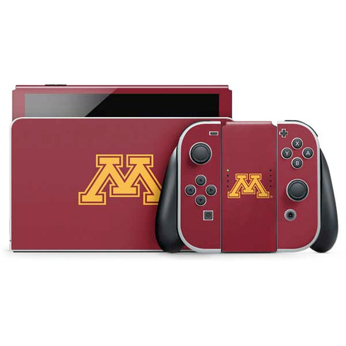 University of Minnesota M Logo Nintendo Switch OLED (2021) Skin