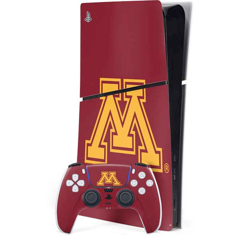 University of Minnesota M Logo PS5 Slim Digital Edition Bundle Skin