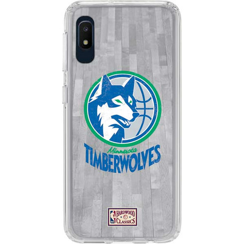 NBA Minnesota Timberwolves Hardwood Classics Galaxy A10e Clear Case