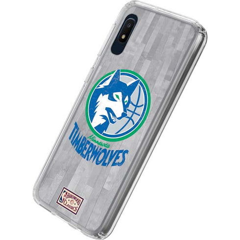 NBA Minnesota Timberwolves Hardwood Classics Galaxy A10e Clear Case