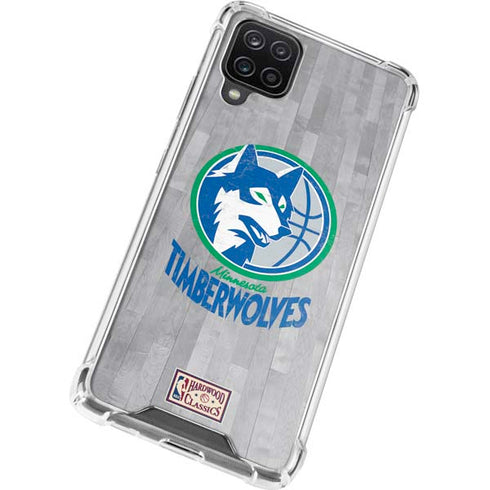 NBA Minnesota Timberwolves Hardwood Classics Galaxy A12 Clear Case