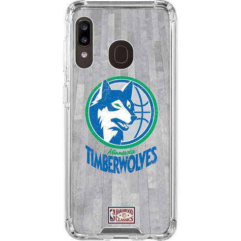 NBA Minnesota Timberwolves Hardwood Classics Galaxy A30 Clear Case