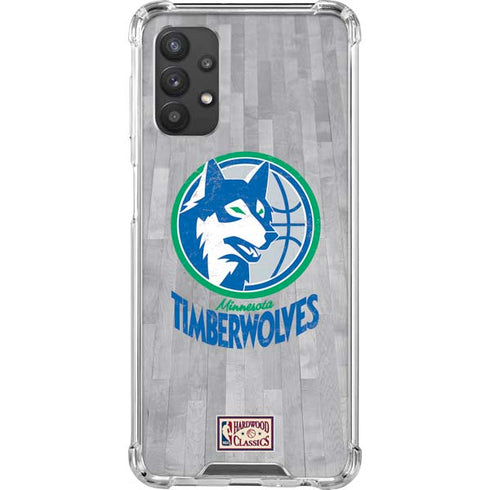 NBA Minnesota Timberwolves Hardwood Classics Galaxy A32 5G Clear Case