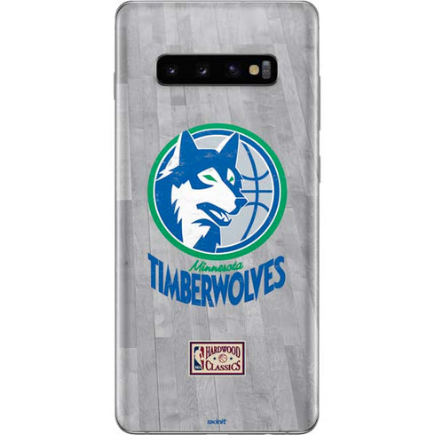 NBA Minnesota Timberwolves Hardwood Classics Galaxy S10 Plus Skin