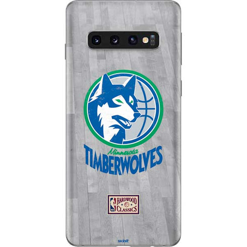 NBA Minnesota Timberwolves Hardwood Classics Galaxy S10 Skin