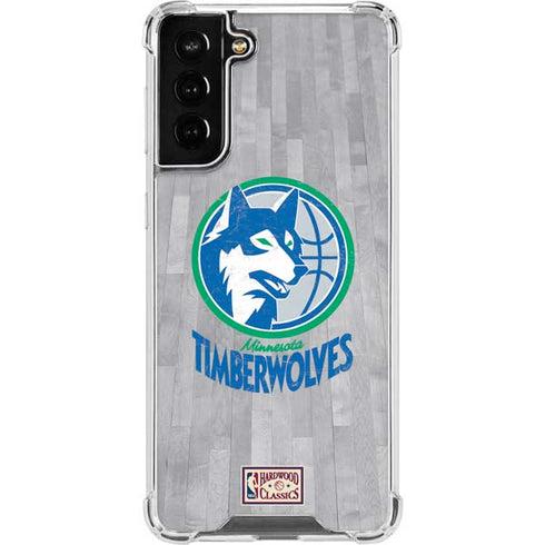 NBA Minnesota Timberwolves Hardwood Classics Galaxy S21 FE Clear Case