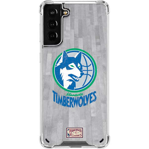 NBA Minnesota Timberwolves Hardwood Classics Galaxy S21 Plus 5G Clear Case
