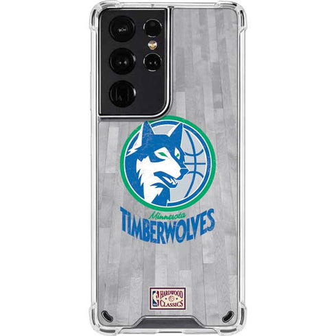 NBA Minnesota Timberwolves Hardwood Classics Galaxy S21 Ultra 5G Clear Case