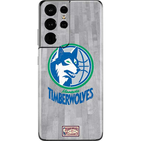 NBA Minnesota Timberwolves Hardwood Classics Galaxy S21 Ultra 5G Skin