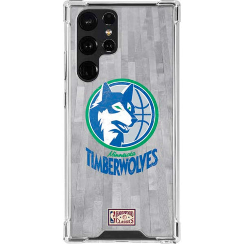 NBA Minnesota Timberwolves Hardwood Classics Galaxy S22 Ultra Clear Case