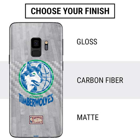 NBA Minnesota Timberwolves Hardwood Classics Galaxy S9 Skin