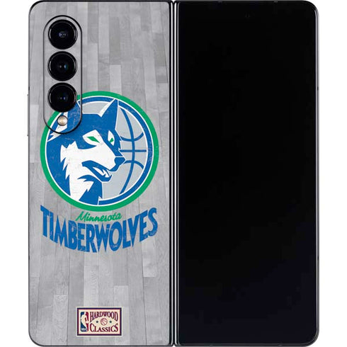 NBA Minnesota Timberwolves Hardwood Classics Galaxy Z Fold4 5G Skin