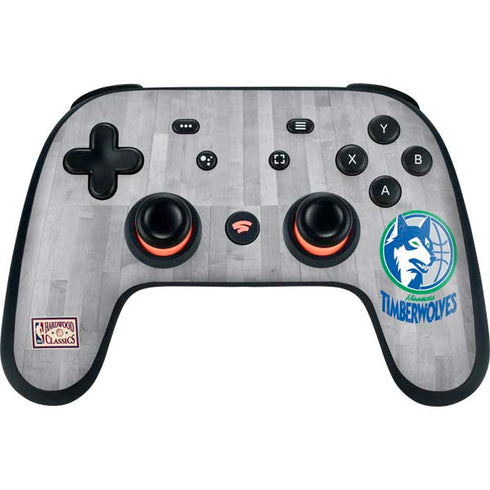 NBA Minnesota Timberwolves Hardwood Classics Google Stadia Controller Skin