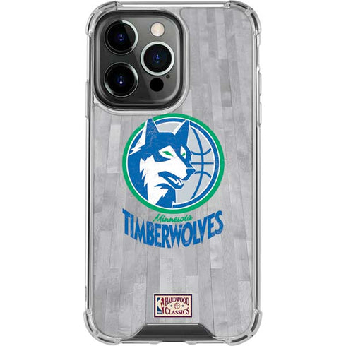 NBA Minnesota Timberwolves Hardwood Classics iPhone 13 Pro Clear Case