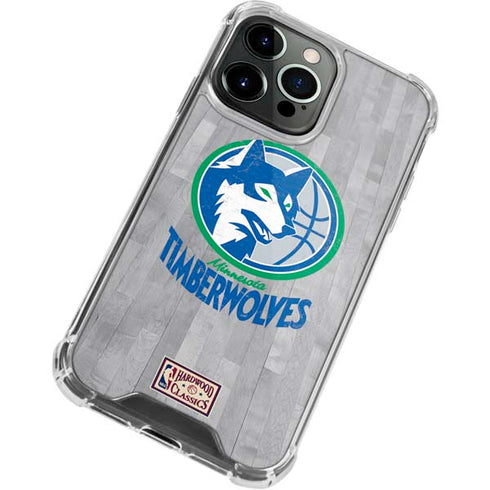 NBA Minnesota Timberwolves Hardwood Classics iPhone 13 Pro Clear Case