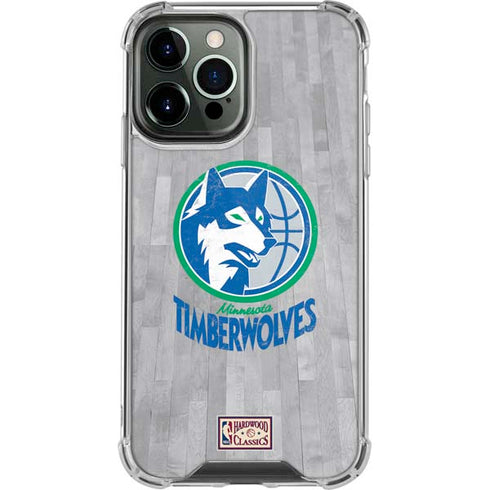 NBA Minnesota Timberwolves Hardwood Classics iPhone 14 Pro Max Clear Case
