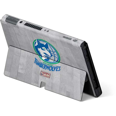 NBA Minnesota Timberwolves Hardwood Classics Nintendo Switch OLED (2021) Skin