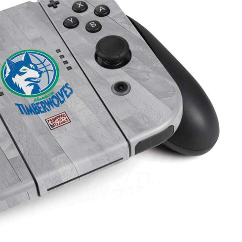 NBA Minnesota Timberwolves Hardwood Classics Nintendo Switch OLED (2021) Skin