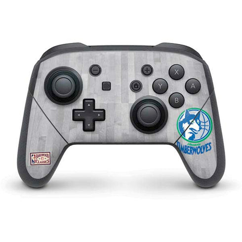 NBA Minnesota Timberwolves Hardwood Classics Nintendo Switch Pro Controller Skin