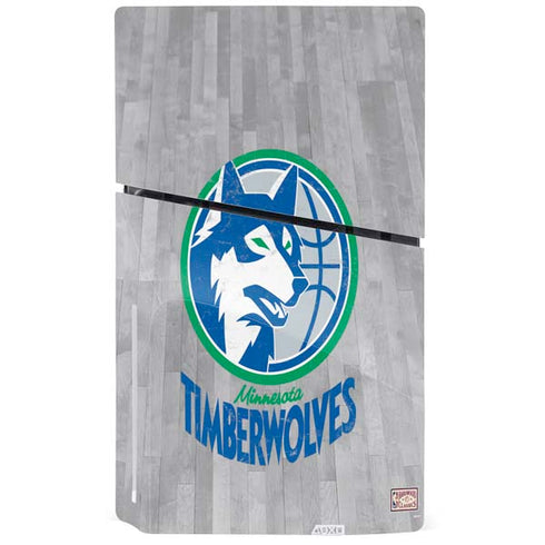 NBA Minnesota Timberwolves Hardwood Classics PS5 Slim Disk Console Skin