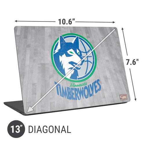 NBA Minnesota Timberwolves Hardwood Classics Universal Laptop 13in (10.6 x 7.6in) Skin
