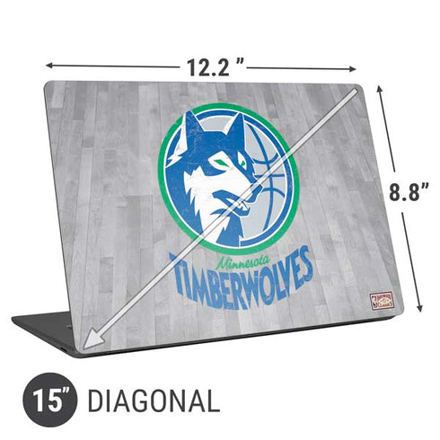 NBA Minnesota Timberwolves Hardwood Classics Universal Laptop 15in (12.2 x 8.8in) Skin